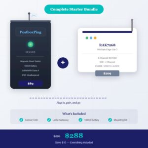 PostBoxPing Complete Starter Bundle (Sensor + Gateway)